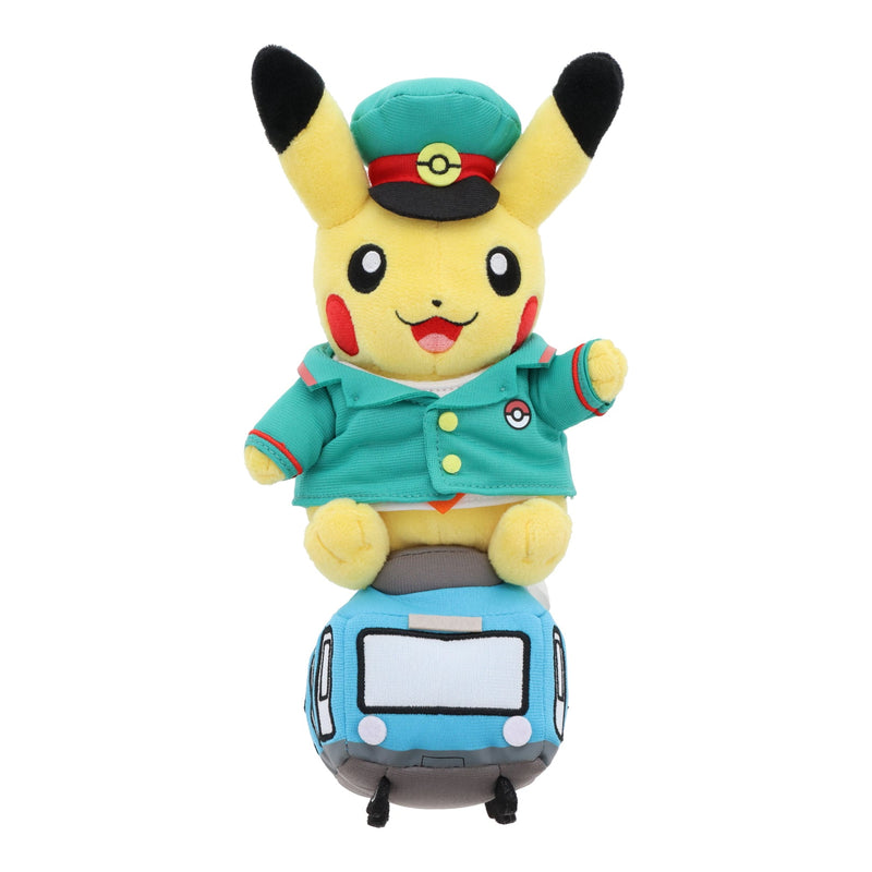 POKEMON CENTER 2017 PIKACHU TRAIN PLUSH TOY