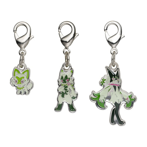 Sprigatito, Floragato, Meowscarada Metal Charms - Comfy Hobbies