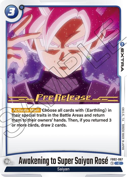 Awakening to Super Saiyan Rose [Blazing Aura Pre-Release Cards]