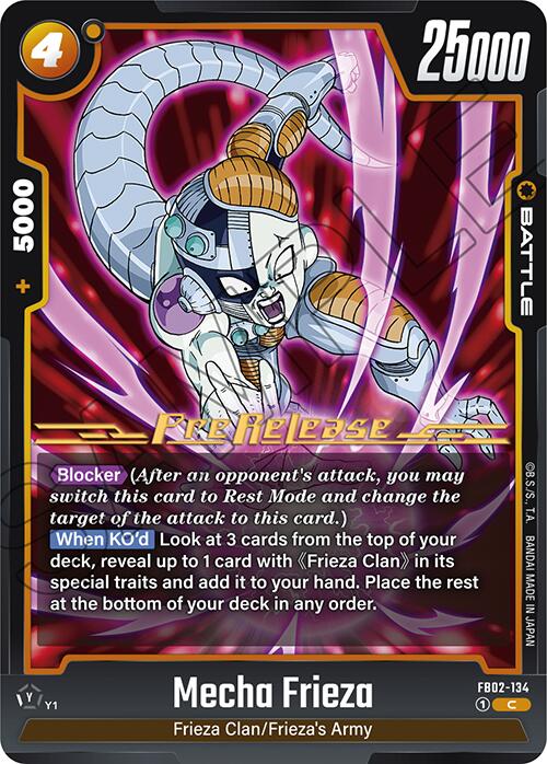 Mecha Frieza [Blazing Aura Pre-Release Cards]