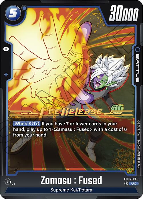 Zamasu : Fused (FB02-045) [Blazing Aura Pre-Release Cards]