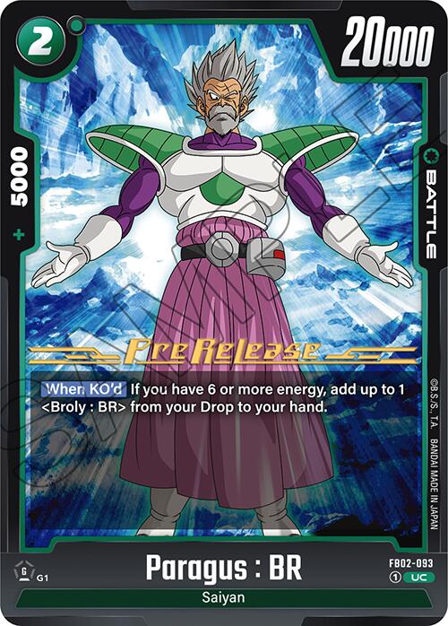 Paragus : BR [Blazing Aura Pre-Release Cards]