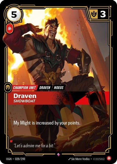 Draven - Showboat - 028/298 - Rare