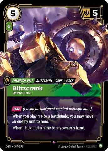 Blitzcrank - Impassive - 067/298 - Rare