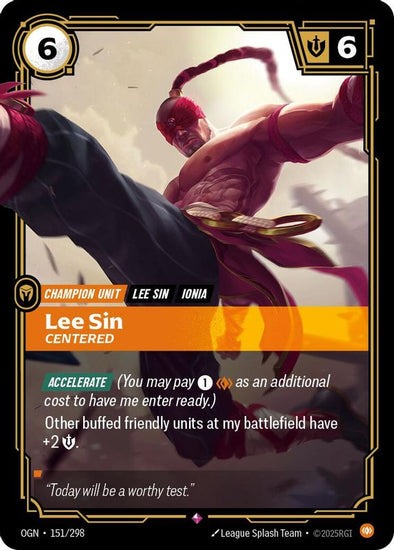 Lee Sin - Centered - 151/298 - Rare