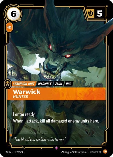 Warwick - Hunter - 159/298 - Rare