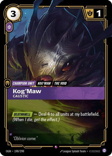 Kog'Maw - Caustic - 190/298 - Rare