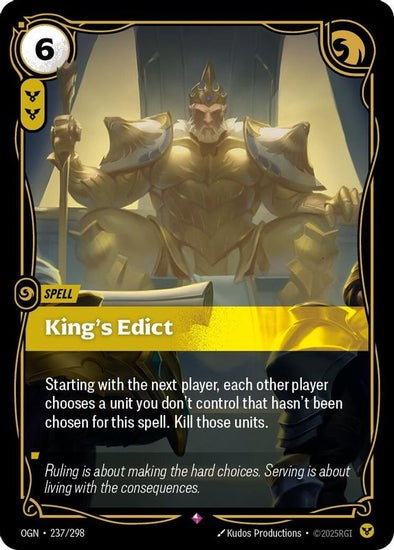 King's Edict - 237/298 - Rare