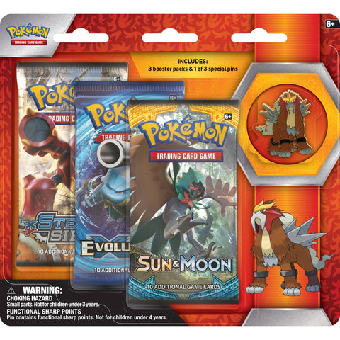 Collector's Pin 3-Pack Blister (Entei)