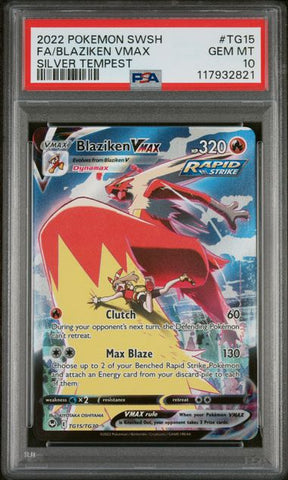 Blaziken VMAX - SILVER TEMPEST - PSA 10