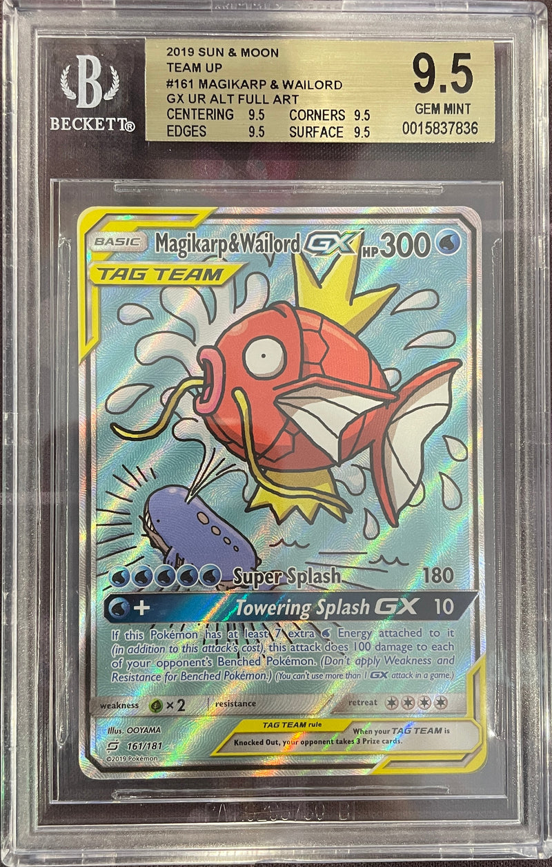 Magikarp & Wailord GX - 161/181 - UR - BGS 9.5 - Comfy Hobbies