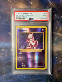 Mewtwo Pokemon • Rare • 51/108 Evolutions PSA 9