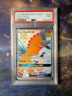 Ho-oh GX Pokemon • Shiny Holo Rare • SV50/SV94 Hidden Fates: Shiny Vault PSA 9