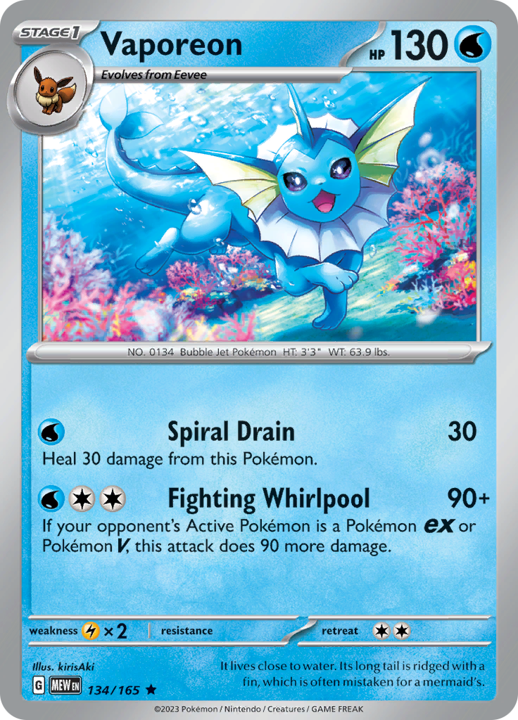 Vaporeon (134/165) [Scarlet & Violet 151]