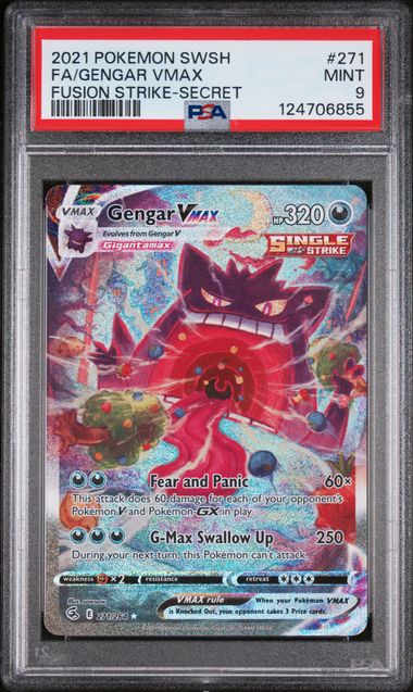 Gengar VMAX - FUSION STRIKE - PSA 9