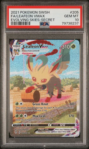 Leafeon VMAX - EVOLVING SKIES - PSA 10