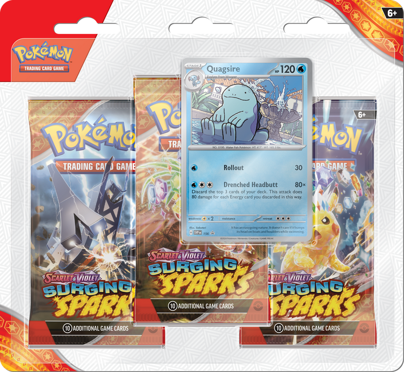 POKEMON - SURGING SPARKS - 3PK BLISTER