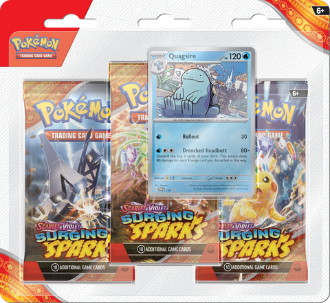 POKEMON - SURGING SPARKS - 3PK BLISTER