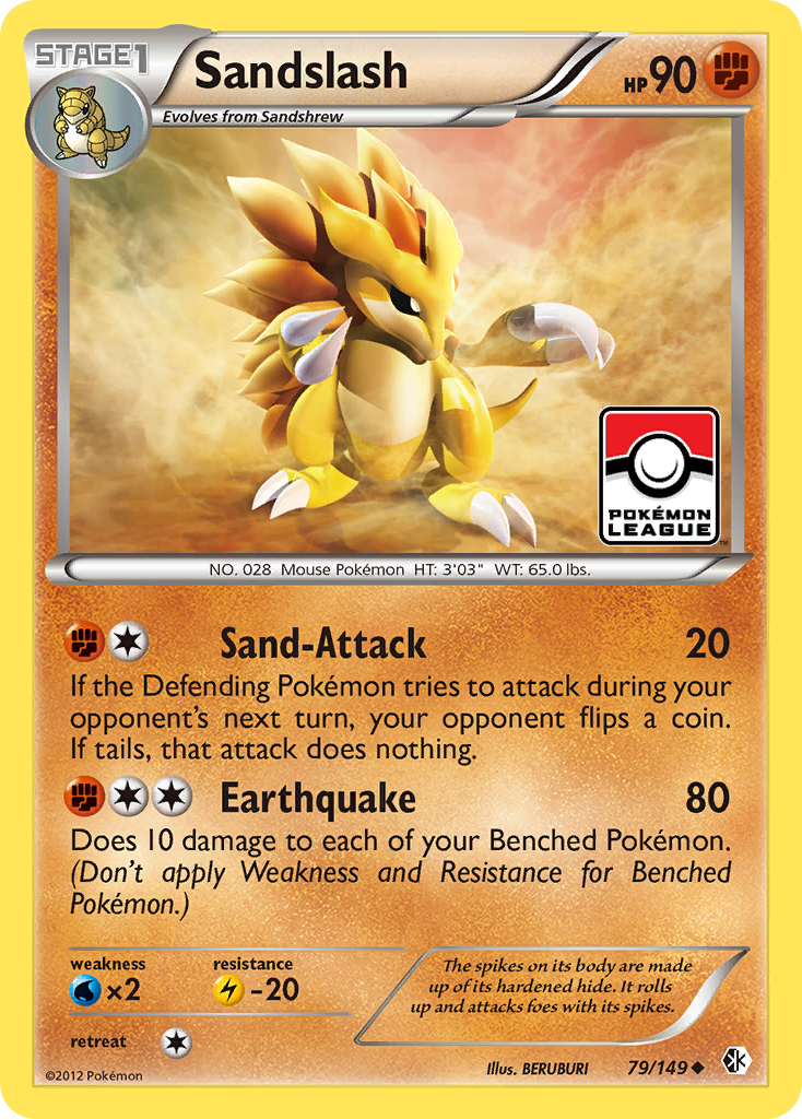 Sandslash (79/149) [Black & White: Boundaries Crossed] - Comfy Hobbies