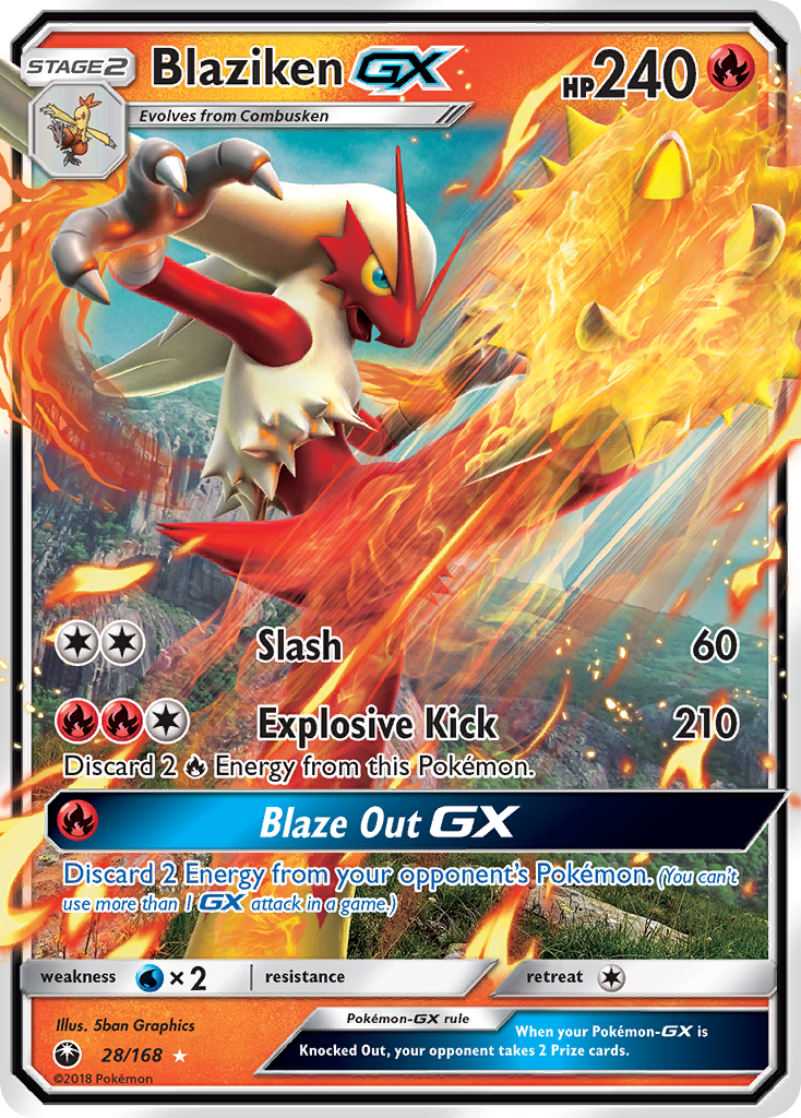 Blaziken GX (28/168) [Sun & Moon: Celestial Storm] - Comfy Hobbies