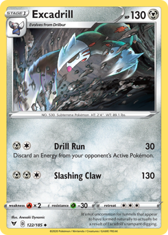 Excadrill (122/185) [Sword & Shield: Vivid Voltage] - Comfy Hobbies