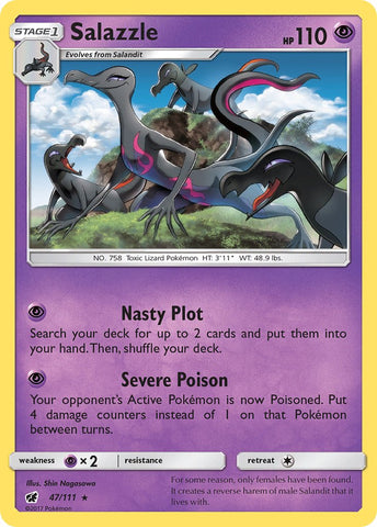 Salazzle (47/111) (Theme Deck Exclusive) [Sun & Moon: Crimson Invasion] - Comfy Hobbies