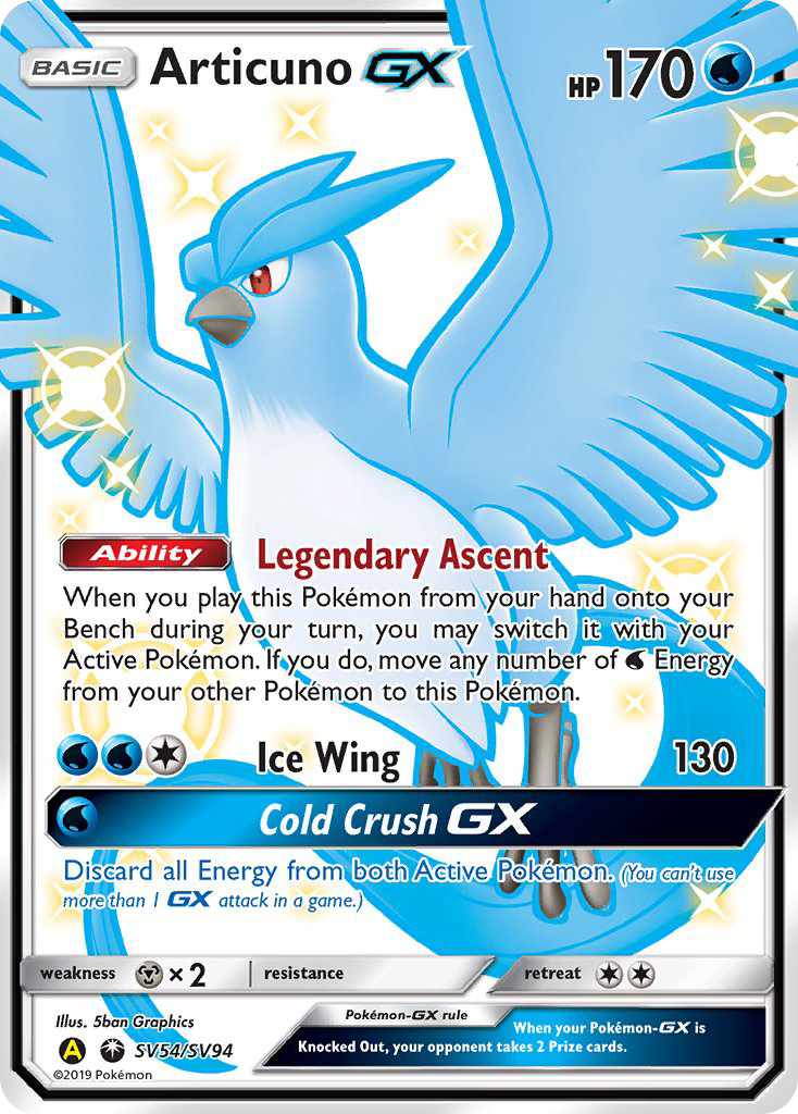 Articuno GX (SV54/SV94) [Sun & Moon: Hidden Fates - Shiny Vault] - Comfy Hobbies