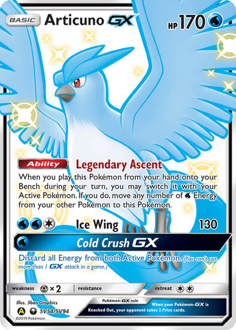 Articuno GX (SV54/SV94) [Sun & Moon: Hidden Fates - Shiny Vault] - Comfy Hobbies