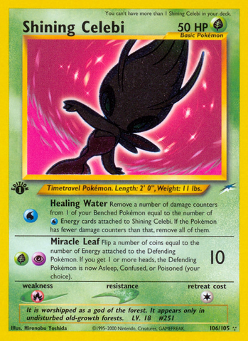 Shining Celebi (106/105) [Neo Destiny 1st Edition] - Comfy Hobbies