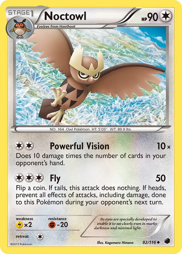 Noctowl (92/116) [Black & White: Plasma Freeze] - Comfy Hobbies