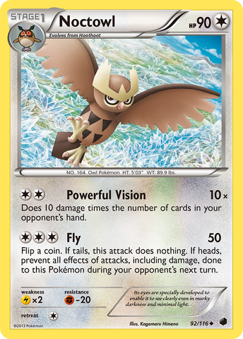 Noctowl (92/116) [Black & White: Plasma Freeze] - Comfy Hobbies
