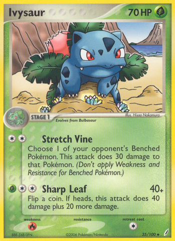 Ivysaur (35/100) [EX: Crystal Guardians] - Comfy Hobbies