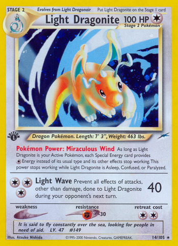 Light Dragonite (14/105) [Neo Destiny 1st Edition] - Comfy Hobbies