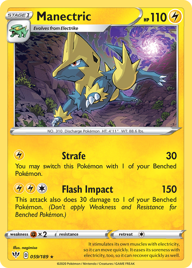 Manectric (059/189) [Sword & Shield: Darkness Ablaze] - Comfy Hobbies