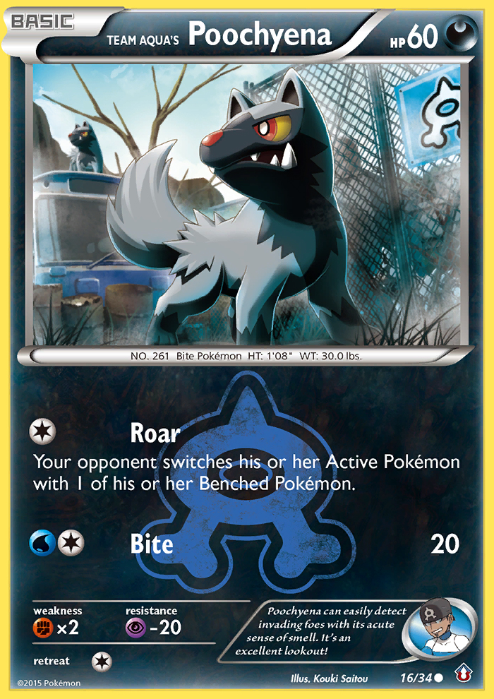 Team Aqua's Poochyena (16/34) [XY: Double Crisis] - Comfy Hobbies