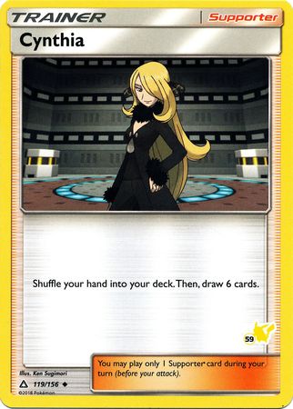 Cynthia (119/156) (Pikachu Stamp #59) [Battle Academy 2020] - Comfy Hobbies