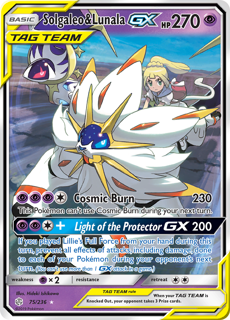 Solgaleo & Lunala GX (75/236) [Sun & Moon: Cosmic Eclipse] - Comfy Hobbies