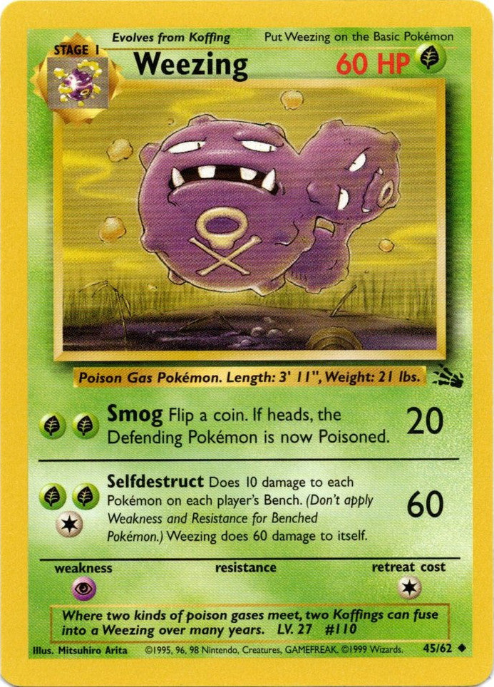 Weezing (45/62) [Fossil Unlimited] - Comfy Hobbies