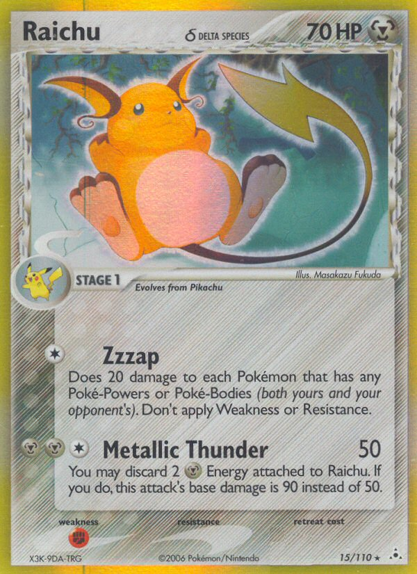 Raichu (15/110) (Delta Species) [EX: Holon Phantoms] - Comfy Hobbies