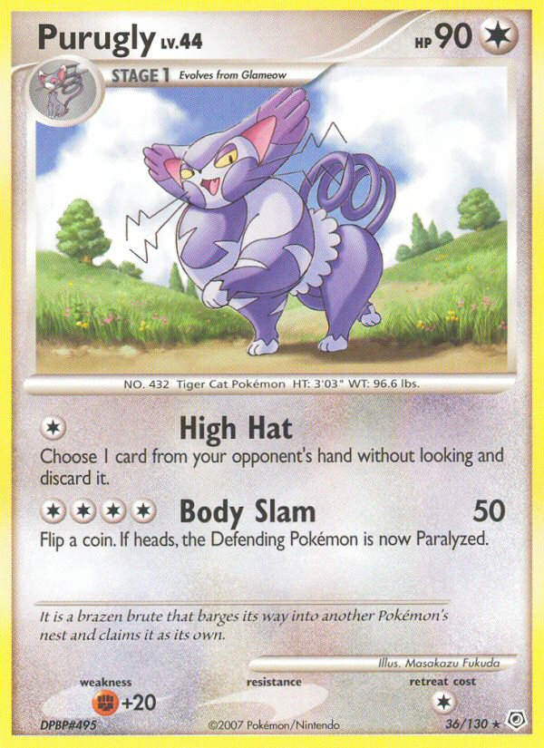 Purugly (36/130) [Diamond & Pearl: Base Set] - Comfy Hobbies