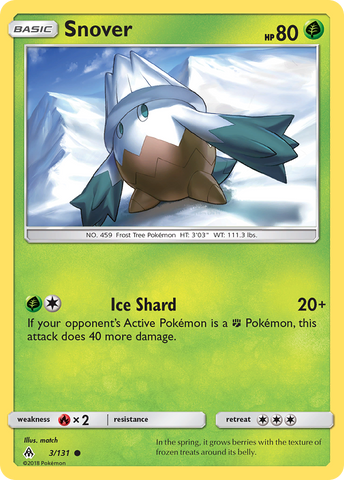 Snover (3/131) [Sun & Moon: Forbidden Light] - Comfy Hobbies