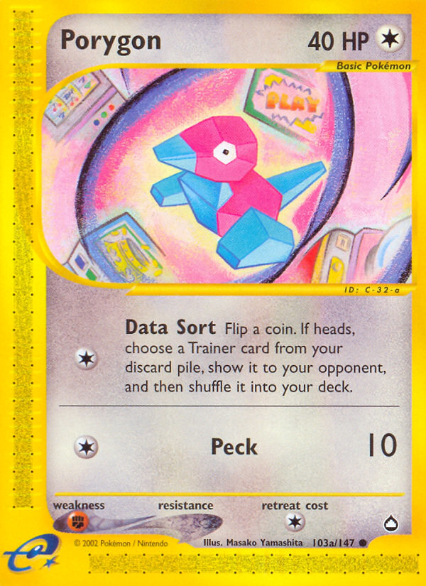 Porygon (103a/147) [Aquapolis] - Comfy Hobbies
