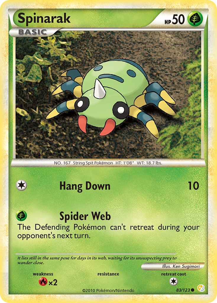 Spinarak (83/123) [HeartGold & SoulSilver: Base Set] - Comfy Hobbies