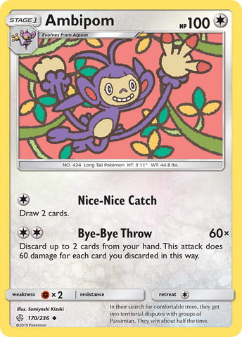 Ambipom (170/236) [Sun & Moon: Cosmic Eclipse] - Comfy Hobbies