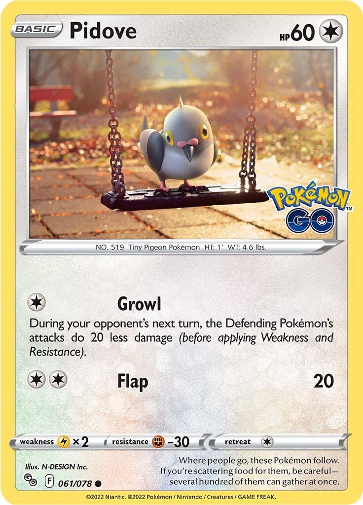 Pidove (061/078) [Pokémon GO] - Comfy Hobbies