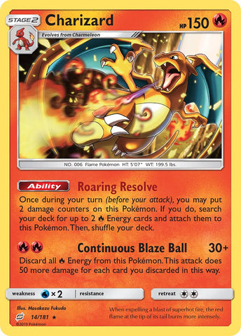 Charizard (14/181) (Theme Deck Exclusive) [Sun & Moon: Team Up] - Comfy Hobbies