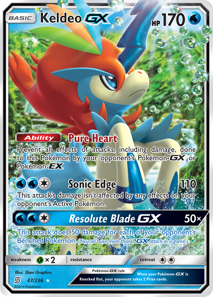 Keldeo GX (47/236) [Sun & Moon: Unified Minds] - Comfy Hobbies