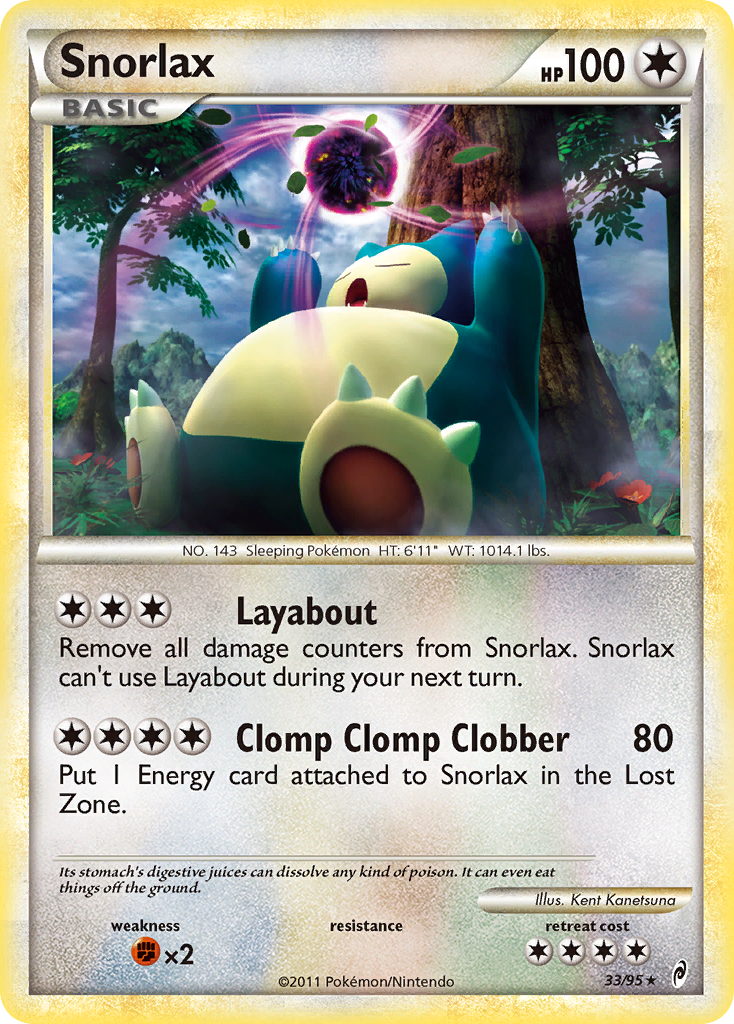 Snorlax (33/95) [HeartGold & SoulSilver: Call of Legends] - Comfy Hobbies