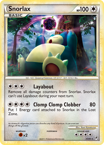 Snorlax (33/95) [HeartGold & SoulSilver: Call of Legends] - Comfy Hobbies