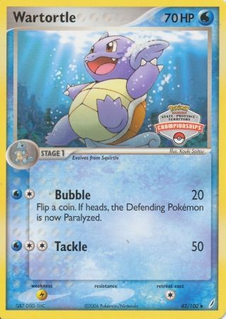 Wartortle (42/100) (States Championship Promo) [EX: Crystal Guardians] - Comfy Hobbies